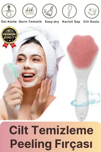 Özel Üretim Asılabilir Ergonomik Yumuşak Hassas Dokunuşlu Makyaj Cilt Temizleme Peeling Fırçası