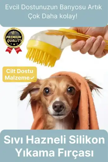 Özel Üretim Banyo Masaj Yapan Tarak Kedi Köpek Evcil Hayvan Sıvı Hazneli Silikon Yıkama Fırçası