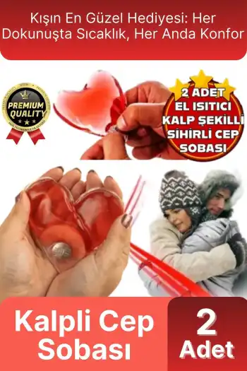 Premium Sihirli Jel Isıtıcı Tekrar Kullanılır Isınmatik Sıcak Su Torbası Kalpli Cep Sobası 2li Set
