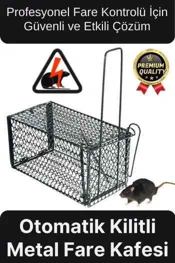 Özel Üretim Etkili Pratik Güvenli Hayvan Kemirgen Kontrolü Yaylı Otomatik Kilitli Metal Fare Kafesi