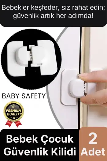 Özel Üretim Çekmece Buzdolabı Dolap Pencere Sabitleyici Bebek Çocuk Koruyucu Güvenlik Kilidi 2 Adet
