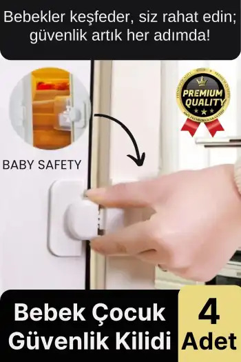 Özel Tasarım Buzdolabı Çekmece Pencere Dolap Sabitleyici Bebek Çocuk Koruyucu Güvenlik Kilidi 4 Adet