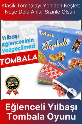 Özel Üretim Zeka Geliştirici Eğlenceli Etkinlik Aile Parti Yeni Yıl Yılbaşı Deluxe Tombala Oyunu