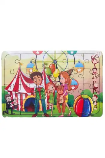 Premium Eğitici Eğlenceli Öğretici Dayanıklı Geliştiren Oyun Deneyimi Ahşap Puzzle Lunapark 24 Parça