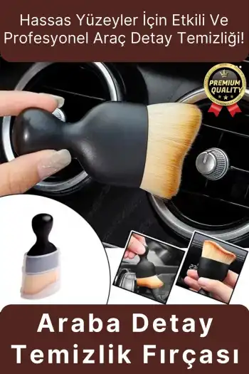 Çok Amaçlı Bakım Pratik İnce Telli Zarar Vermez Yumuşak Sık Kıllı Araba Oto Detaylı Temizlik Fırçası