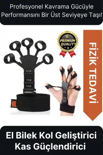 Premium Fizik Tedavi Silikon El Bilek Parmak Kas Kol Güçlendirici Geliştirici Egzersiz Lastik Kayışı