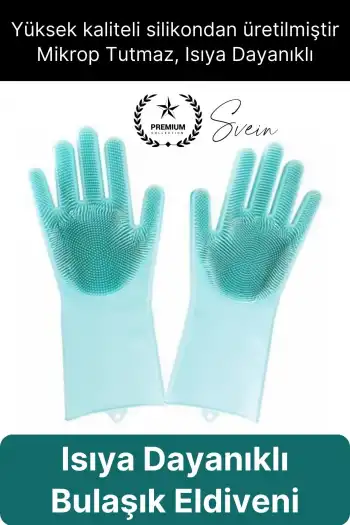 #BulaşıkEldiveni Isıya Dayanıklı Rahat Sağlam Silikon Bulaşık Yıkama Eldiveni Fırçası Temizlik