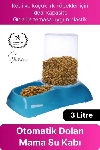 #otomatikmamakabı 3 Lt Otomatik Hazneli Kedi Köpek Mama Kabı Su Besin Uzun Süreli Evcil Hayvan Besin