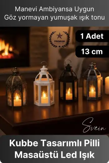 #Ramazan Asılabilir Plastik Led Işık Dekoratif Lamba Kubbe Kandil Hediyelik Süs Biblo Aydınlatma