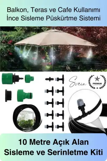 #Nemlendirme Açık Alan Sisleme ve Serinletme Kiti 10 Metre Balkon Teras Cafe Bahçe Nemlendirici