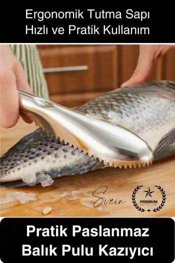 #Balık Pratik Balık Pulu Kazıyıcı El Aparatı Temizleme Aleti Paslanmaz Kolay Hızlı Hijyenik