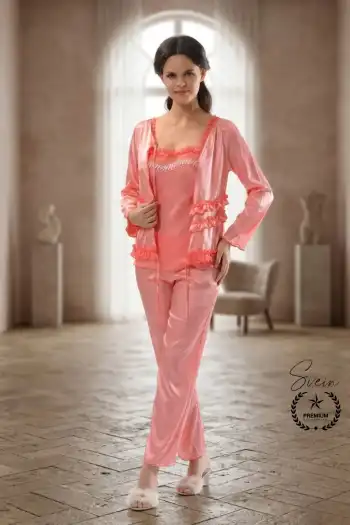 #Pijama Nar Çiçeği Kadın Pijama Takımı Rahat Ev Giyim Günlük ve Çeyizlik Nefes Alabilen Yumuşak