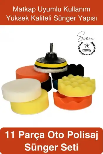 #PastaCila 11 Parça Oto Polisaj Sünger Seti Matkap Uyumlu Pasta Cila Uygulama Kiti Detay Temizlik