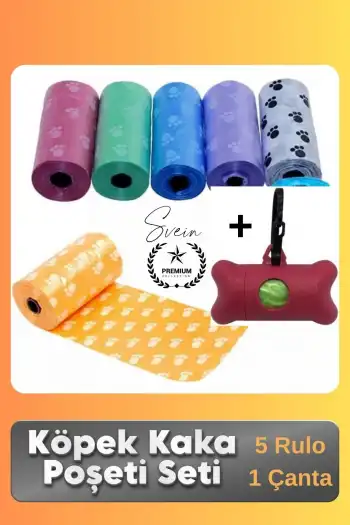 #KakaPoşeti Köpek Kaka Poşeti Seti Taşıma Çantalı Pratik Dışkı Torbası Hijyenik Pratik Dışkı Torbası