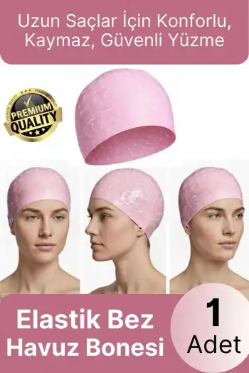 #Bone Konforlu Tasarım Su Geçirmez Kaymaz Spor Yüzücü Havuz Deniz Şapkası Elastik Bez Yüzme Bonesi