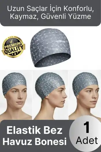 #Bone Konforlu Tasarım Su Geçirmez Kaymaz Spor Yüzücü Havuz Deniz Şapkası Elastik Bez Yüzme Bonesi
