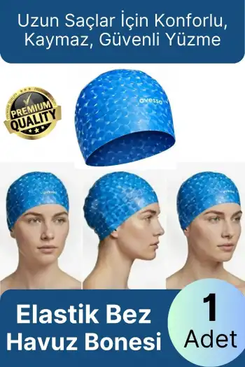 #Bone Konforlu Tasarım Su Geçirmez Kaymaz Spor Yüzücü Havuz Deniz Şapkası Elastik Bez Yüzme Bonesi