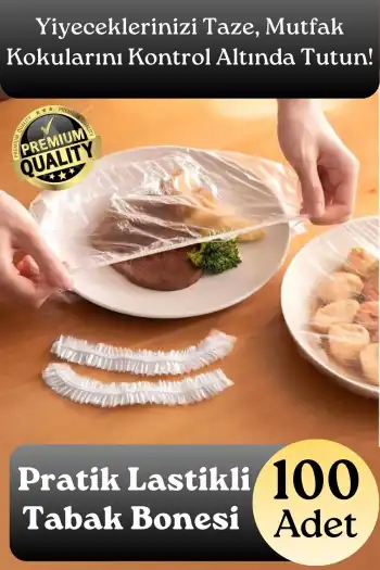 #TabakBonesi Mutfak Gıda Tazeliği Koku Karışmasını Önler Lastikli Tencere Ve Tabak Bonesi 100 Adet
