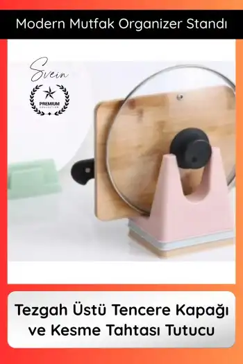 #Organizer Mutfak Organizer Tencere Kapağı ve Kesme Tahtası Standı Tezgah Üstü Kapak Tutucu Modern