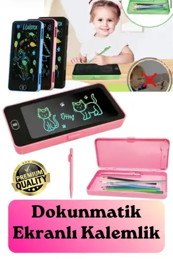 #Tablet Pratik Eğitici Eğlenceli Not Alma Yazı Tableti Özel Kalemli LCD Dokunmatik Ekranlı Kalemlik