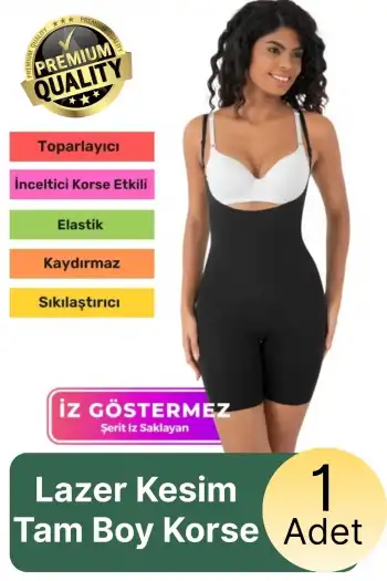 #Korse Sıkılaştırıcı İz Bırakmayan Kaymayan 2 Beden Küçülten Kadın Lazer Kesim Tam Boy Askılı Korse