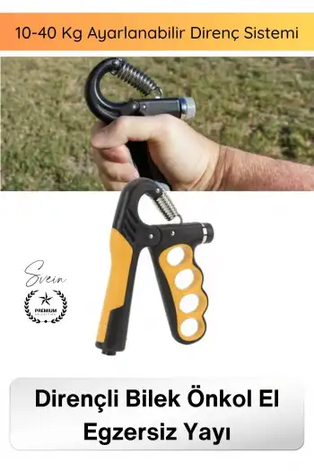 #ElYayı Profesyonel Dirençli Bilek Önkol El Egzersiz Tutuş Güçlendirici Ayarlanabilir 10-40 Kg Hand Grip Sporcu Rehabilitasyon Yaylı El Yayı Kas Güçlendirme Fitness Antrenman Aparatı Kaymaz Tutacak