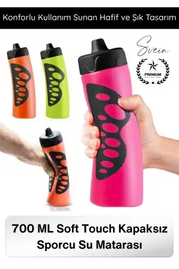#Matara 700 ML Soft Touch Sporcu Su Matarası Kapaksız Renkli Kombin Mat Şişe Hafif Dayanıklı Taşınabilir Fitness Koşu Bisiklet Yoga Outdoor Günlük Kullanım İçme Suluk Bottle