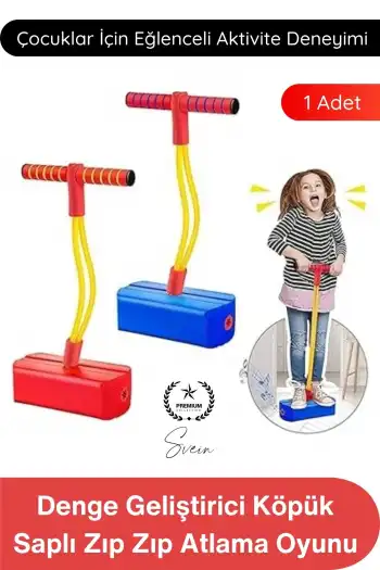 #Zıpzıp Zıplama Çubuğu Oyuncak Çocuk Denge Geliştirici Köpük Saplı Eğlenceli Zıp Zıp Atlama Oyunu Kaymaz Tutma Kollu Elastik Yaylı Aktivite Egzersiz Hareket Oyuncağı İç Dış Mekan Kullanımı