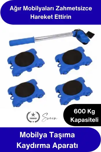 #EşyaTaşıma Mobilya Taşıma Kaydırma Aparatı Eşya Krikosu Tekerlekli Ağır Yük Taşıma Seti Kaldırma Kolu Dolap Koltuk Buzdolabı Masa Yatak Taşıyıcı Ev Ofis Nakliye Yardımcı El Aleti 5 Parça