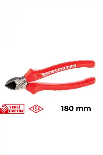 İzeltaş Yan Keski Opak Seri 180 mm Ergonomik Kaymaz Sağlam Tutuş Günlük ve Profesyonel Kullanım Elektrik Kablo Sıyırma Kesme Aleti