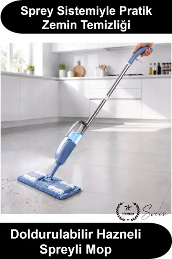 #SpreyliMop Spreyli Mop Doldurulabilir Su Hazneli Yedek Mikrofiber Bezli Mandallı Paspas Seti Parke Seramik Fayans Mermer Zemin Temizleyici Pratik Ergonomik Ev Ofis Temizlik Aparatı Metal Saplı