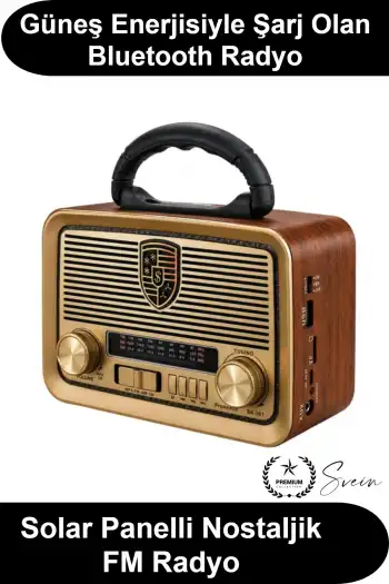 #NostaljikRadyo Solar Panelli Retro FM Radyo Bluetooth Hoparlör Şarjlı LED Fenerli USB TF Kart MP3 Çalar AUX Girişli Ahşap Görünümlü Taşınabilir Kamp Müzik Kutusu Dekoratif Hediyelik Eski Tip Antenli