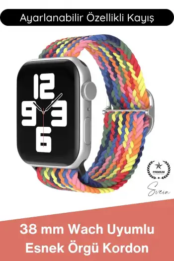 #Kordon Apple Watch Uyumlu Örgü Akıllı Saat Kordonu Ayarlanabilir Esnek Nefes Alabilir Yumuşak Dokulu Spor Günlük Kullanım Elastik Kayış Hafif Dayanıklı Modern Bileklik Aksesuarı