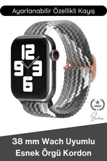 #Kordon Apple Watch Uyumlu Örgü Akıllı Saat Kordonu Ayarlanabilir Esnek Nefes Alabilir Yumuşak Dokulu Spor Günlük Kullanım Elastik Kayış Hafif Dayanıklı Modern Bileklik Aksesuarı