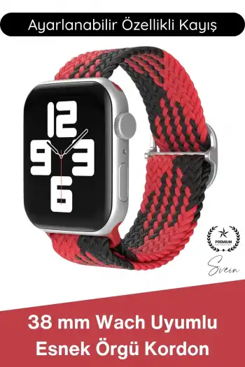 #Kordon Apple Watch Uyumlu Örgü Akıllı Saat Kordonu Ayarlanabilir Esnek Nefes Alabilir Yumuşak Dokulu Spor Günlük Kullanım Elastik Kayış Hafif Dayanıklı Modern Bileklik Aksesuarı