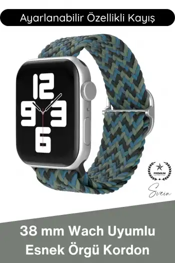 #Kordon Apple Watch Uyumlu Örgü Akıllı Saat Kordonu Ayarlanabilir Esnek Nefes Alabilir Yumuşak Dokulu Spor Günlük Kullanım Elastik Kayış Hafif Dayanıklı Modern Bileklik Aksesuarı