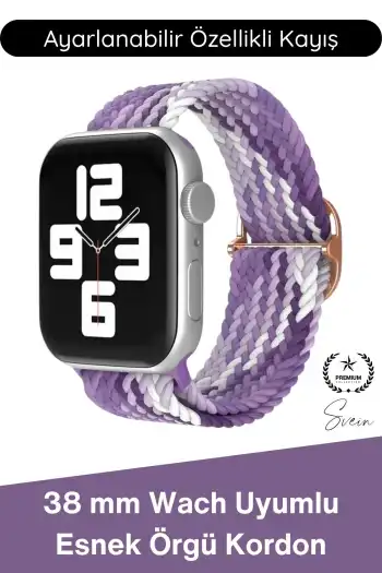 #Kordon Apple Watch Uyumlu Örgü Akıllı Saat Kordonu Ayarlanabilir Esnek Nefes Alabilir Yumuşak Dokulu Spor Günlük Kullanım Elastik Kayış Hafif Dayanıklı Modern Bileklik Aksesuarı