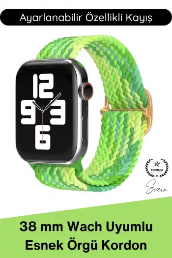 #Kordon Apple Watch Uyumlu Örgü Akıllı Saat Kordonu Ayarlanabilir Esnek Nefes Alabilir Yumuşak Dokulu Spor Günlük Kullanım Elastik Kayış Hafif Dayanıklı Modern Bileklik Aksesuarı