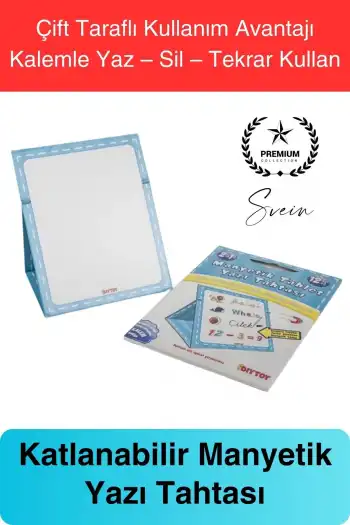 Manyetik Tablet Yazı Tahtası Kalemli Yazılıp Silinebilen Çocuk Resim Kolayca Katlanır Eğitim Aracı