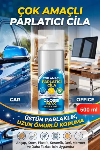 #Parlatıcı Paslanmaz Çelik Yüzey Temizleyici Parlatıcı Sprey 500 ml Ankastre Fırın Davlumbaz Buzdolabı Metal Krom Alüminyum Temizlik Cilası Parmak İzi Yağ Su Lekesi Giderici Koruyucu Bakım Spreyi