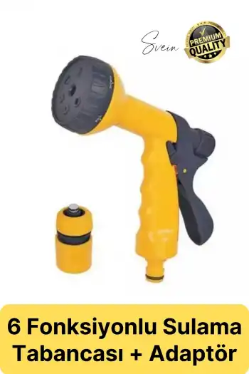 Premium 7 Fonksiyonlu Yüksek Basınçlı Sulama Tabancası Bahçe Araba Yıkama Yağmurlama Su Fıskiye