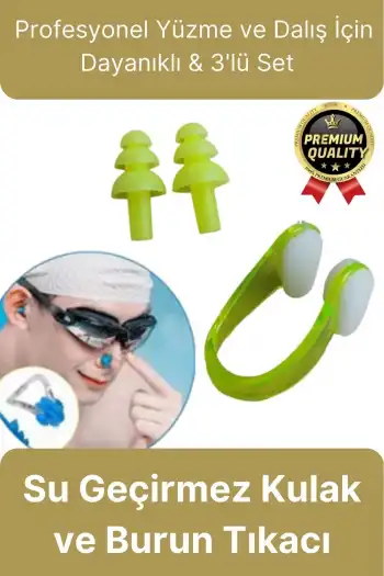 Profesyonel Elastik Silikon Kutulu Yüzme Dalış Uyku için Su Geçirmez Kulak ve Burun Klipsi Tıkacı