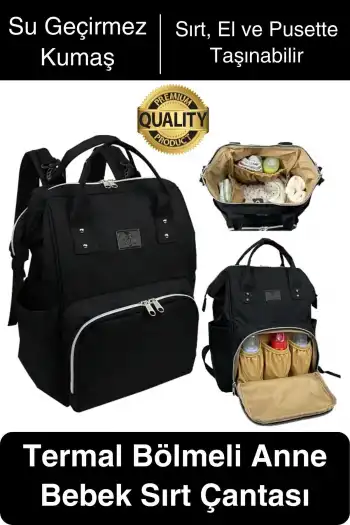 Yeni Sezon Anne Bebek Sırt Çantası Çok Gözlü Termal Biberon Hazneli Askılı Büyük Geniş Rahat
