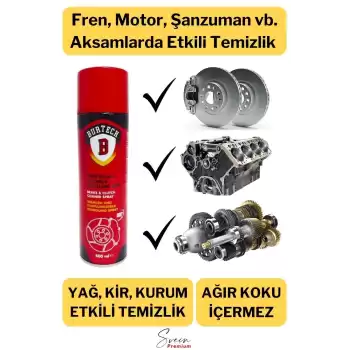 Fren Balata Temizleyici Ve Genel Araç Bakım Parça Toz Yağ Temizleme Spreyi 500 Ml 1 Adet