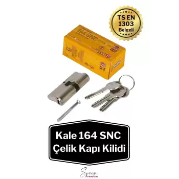 Kale Çelik Kapı Kilidi 164 Snc Bilyalı Barel Sistem Barel Kapı Göbeği Saten PRA-893962-002033