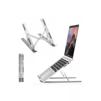 Taşınabilir Katlanır Kaymaz Ayarlı Metal Notebook Dizüstü Bilgisayar Yükseltici Laptop Standı