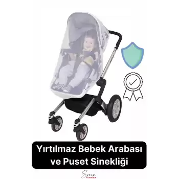 Yırtılmaz Dayanıklı Bebek Arabası ve Puset Sinekliği Bebek Koltuğu Sivrisinek Haşere Koruyucu