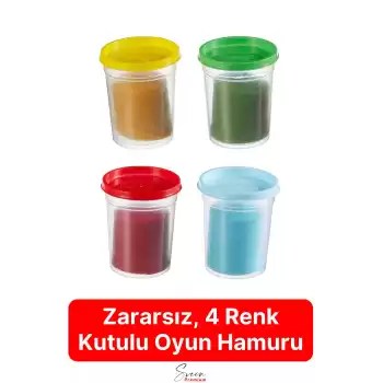 Eğitici Yaratıcı 4x120 gr Play Dough Zararsız Çocuklar İçin Güvenli Eğlenceli Oyun Hamuru Seti