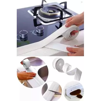 Su Sızdırmaz Geçirmez Lavabo Tezgah Küvet Duş Banyo Mutfak Pencere İzolasyon Şerit Bant 3,2 m x 38mm