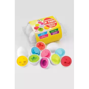 6lı Geometrik Yumurta Eşleme Oyunu Şekilli Eğitici Öğretici Motor Gelişim Görsel Algı Oyuncak Toys